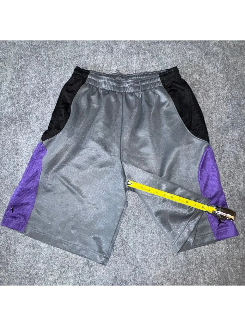 Nike Air Jordan Grail Purple Accent Baggy Hoop Shorts Mens LG Vtg y2k 90s Rare